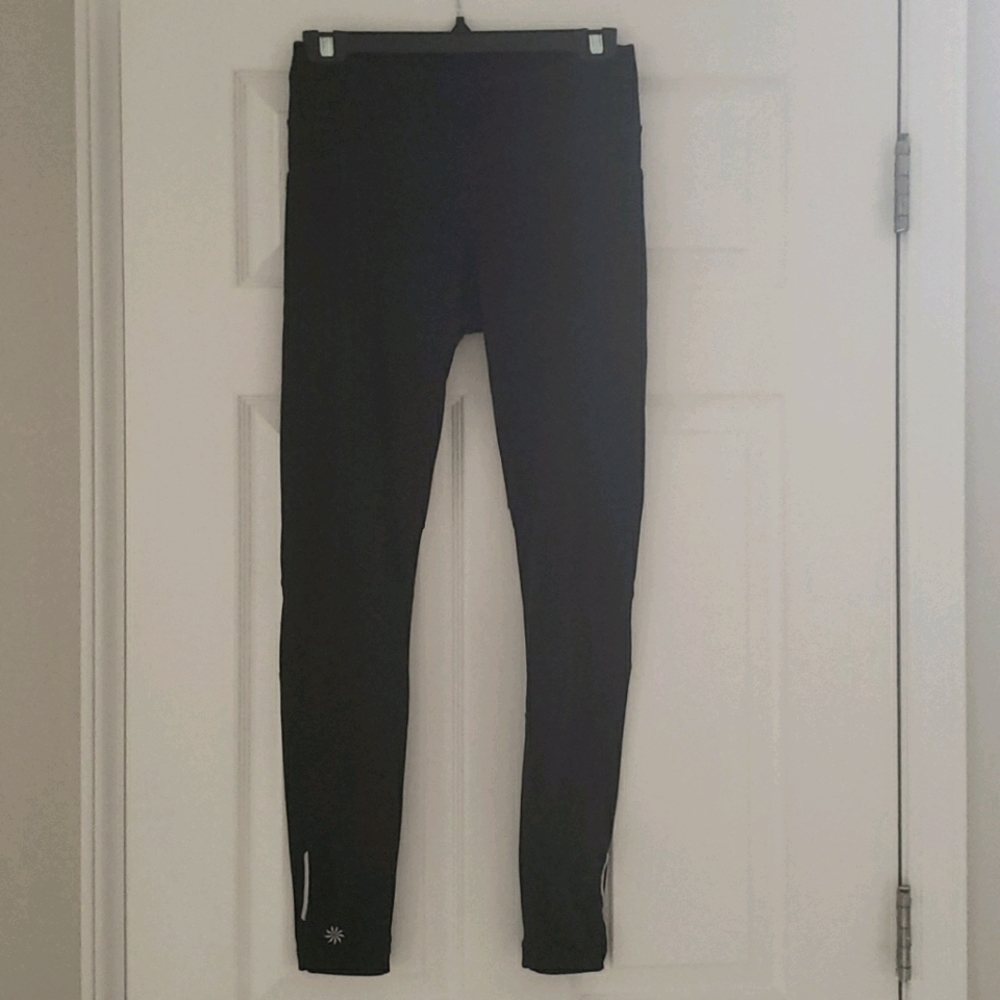 Black Athleta Leggings XS Reflective Details